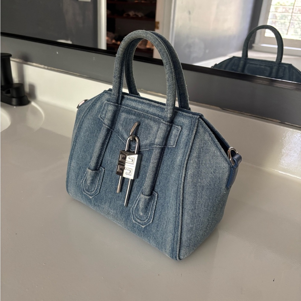 Givenchy Givenchy Mini  Lock Denim Tote Bag